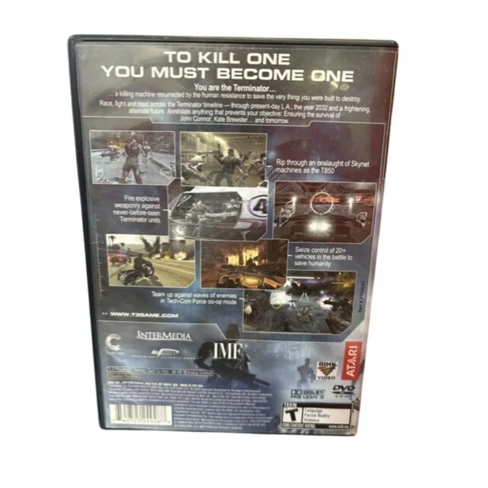 Terminator 3 The Redemption Sony PlayStation 2 PS2 Atari 2004 Sci-Fi Action Game